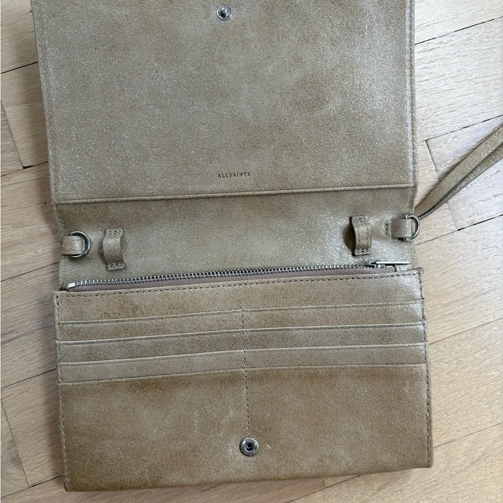 All Saints Metallic Shoulder Bag